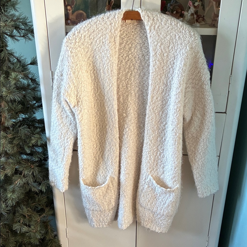 Altar’d State sz S Cozy Cream Open-Front Sweater euc